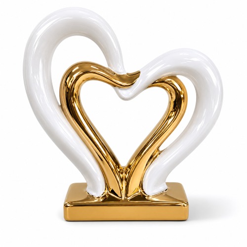 INTERLOCKING LOVE HEART SCULPTURE